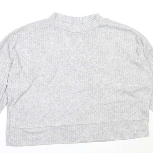 Primark Womens Grey Round Neck  Viscose Pullover Jumper Size M