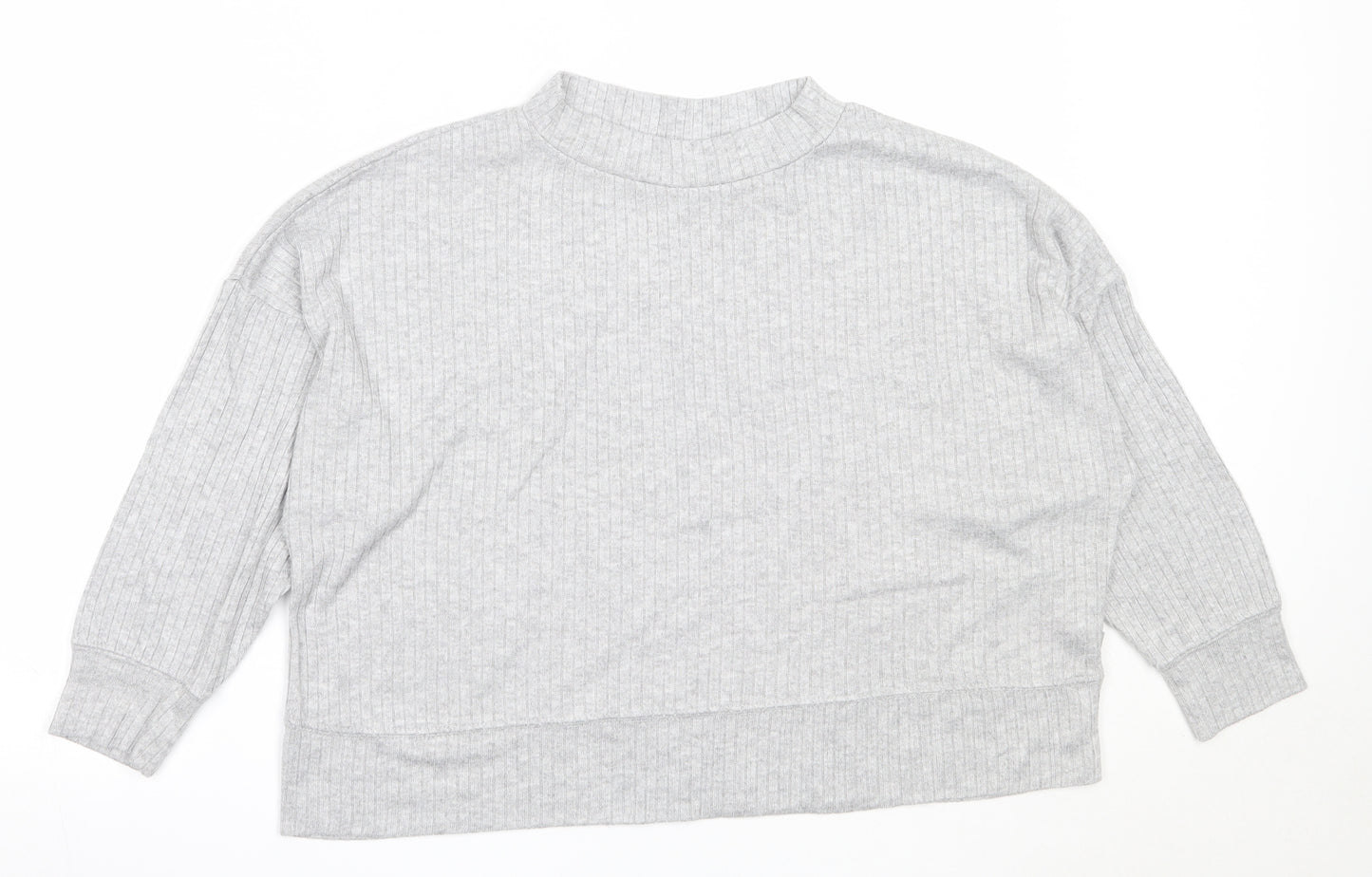 Primark Womens Grey Round Neck  Viscose Pullover Jumper Size M