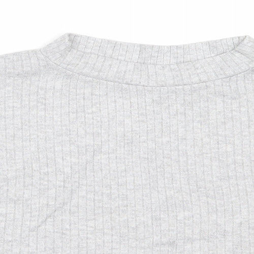 Primark Womens Grey Round Neck  Viscose Pullover Jumper Size M
