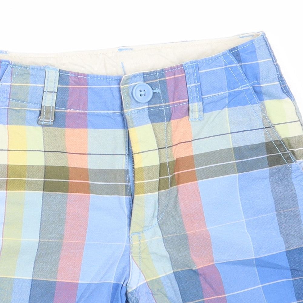 Gap Boys Blue Check Cotton Bermuda Shorts Size 8 Years  Regular
