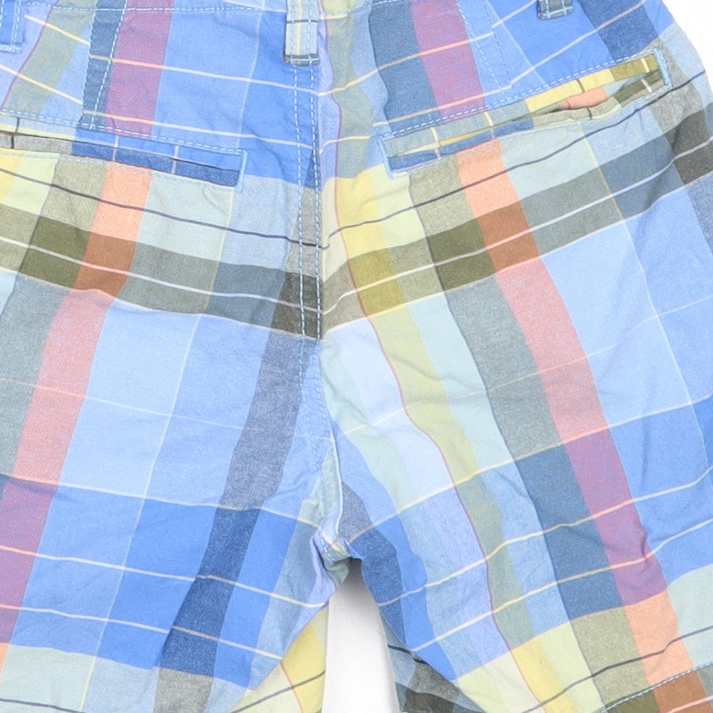 Gap Boys Blue Check Cotton Bermuda Shorts Size 8 Years  Regular