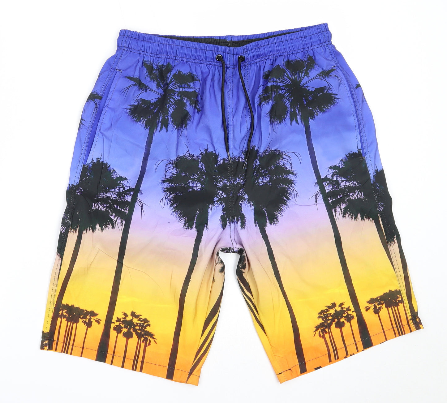 Pep&Co Mens Blue  Polyester Bermuda Shorts Size M  Regular  - swim shorts