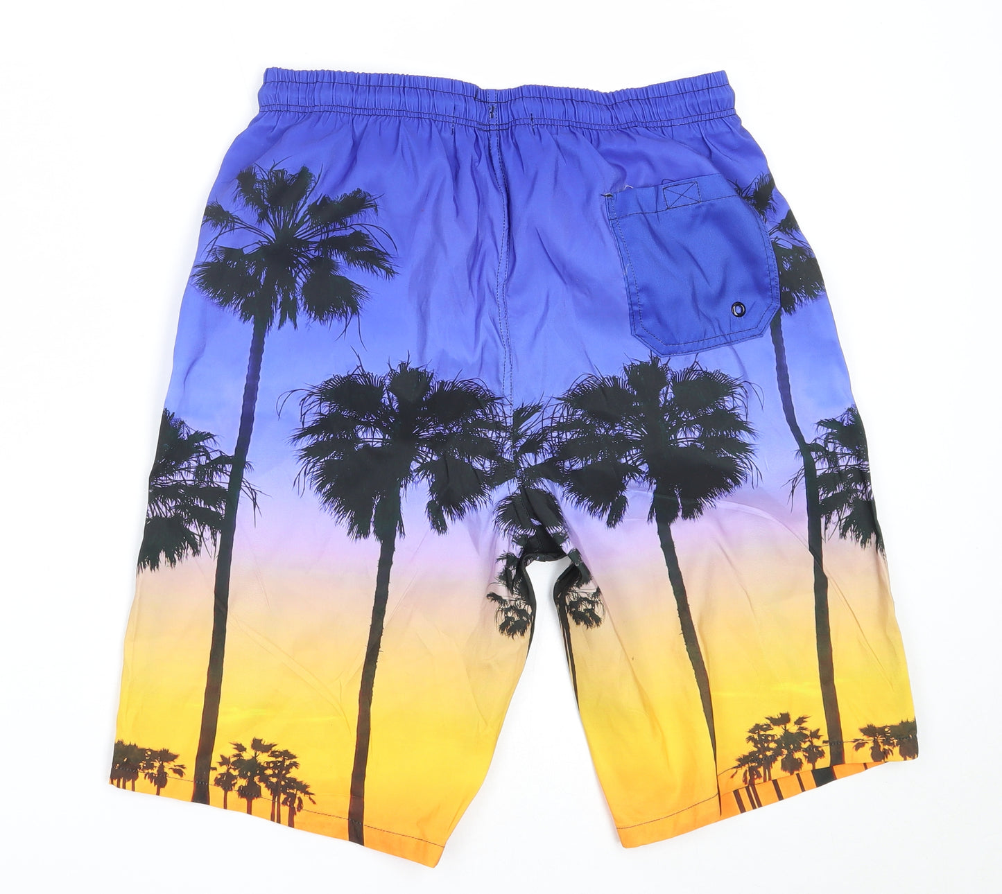 Pep&Co Mens Blue  Polyester Bermuda Shorts Size M  Regular  - swim shorts