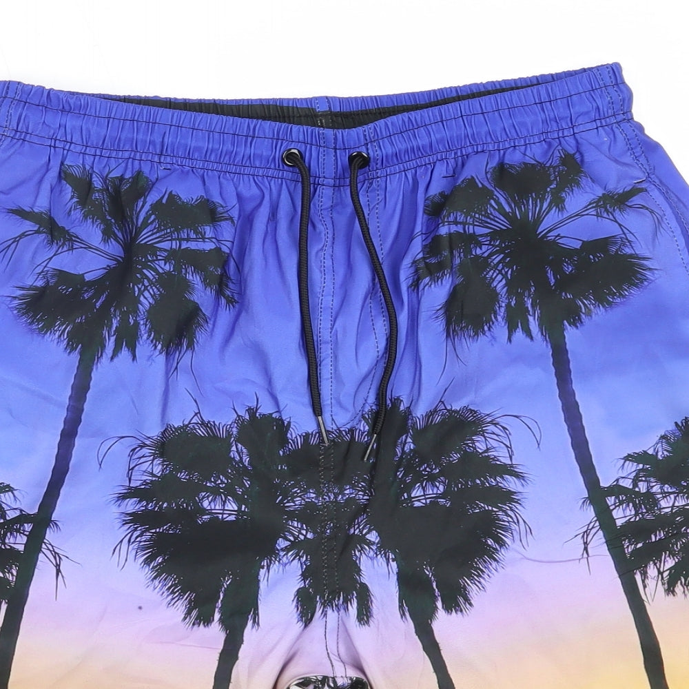 Pep&Co Mens Blue  Polyester Bermuda Shorts Size M  Regular  - swim shorts