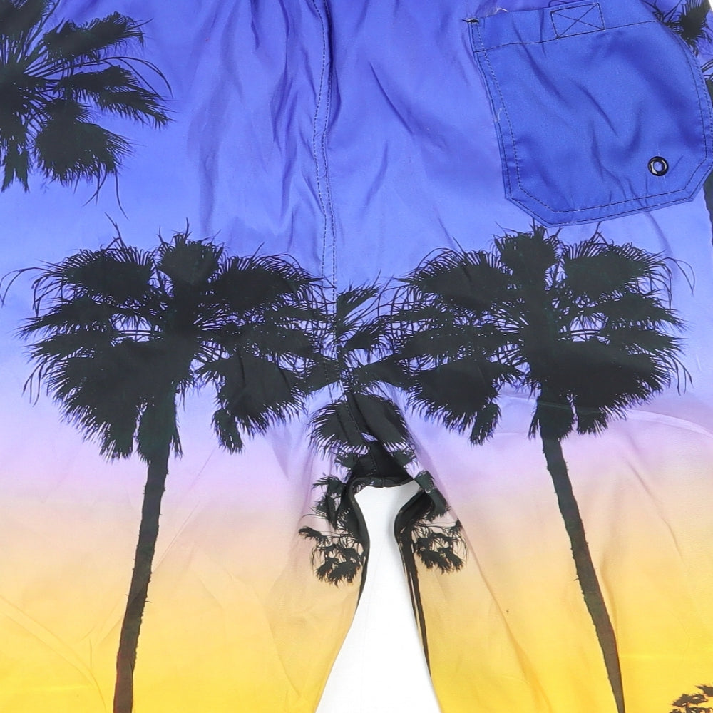 Pep&Co Mens Blue  Polyester Bermuda Shorts Size M  Regular  - swim shorts