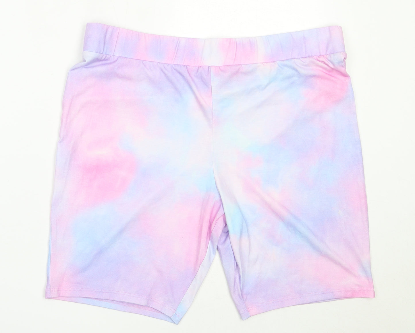 Pep&Co Womens Pink  Polyester Compression Shorts Size 18  Regular