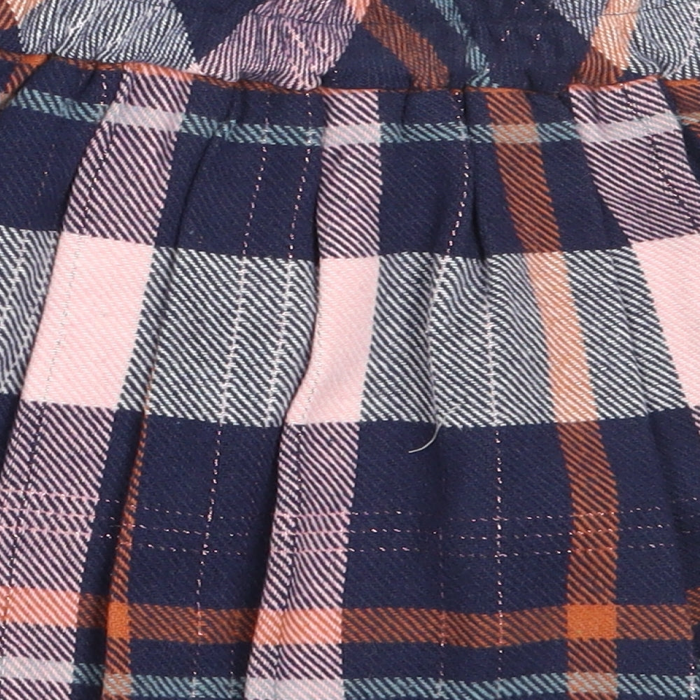 Dunnes Stores Girls Blue Check Polyester Skater Skirt Size 7 Years  Regular