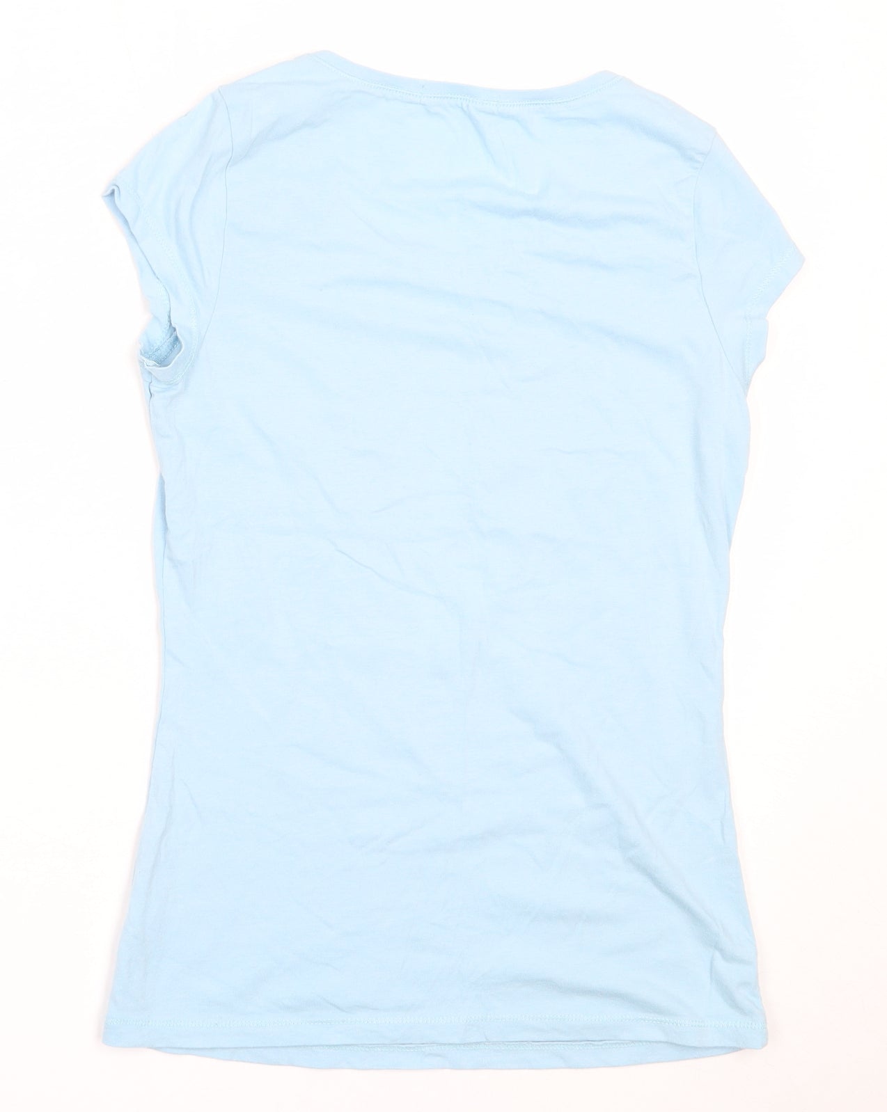 George Womens Blue  Cotton Basic T-Shirt Size 8 Round Neck