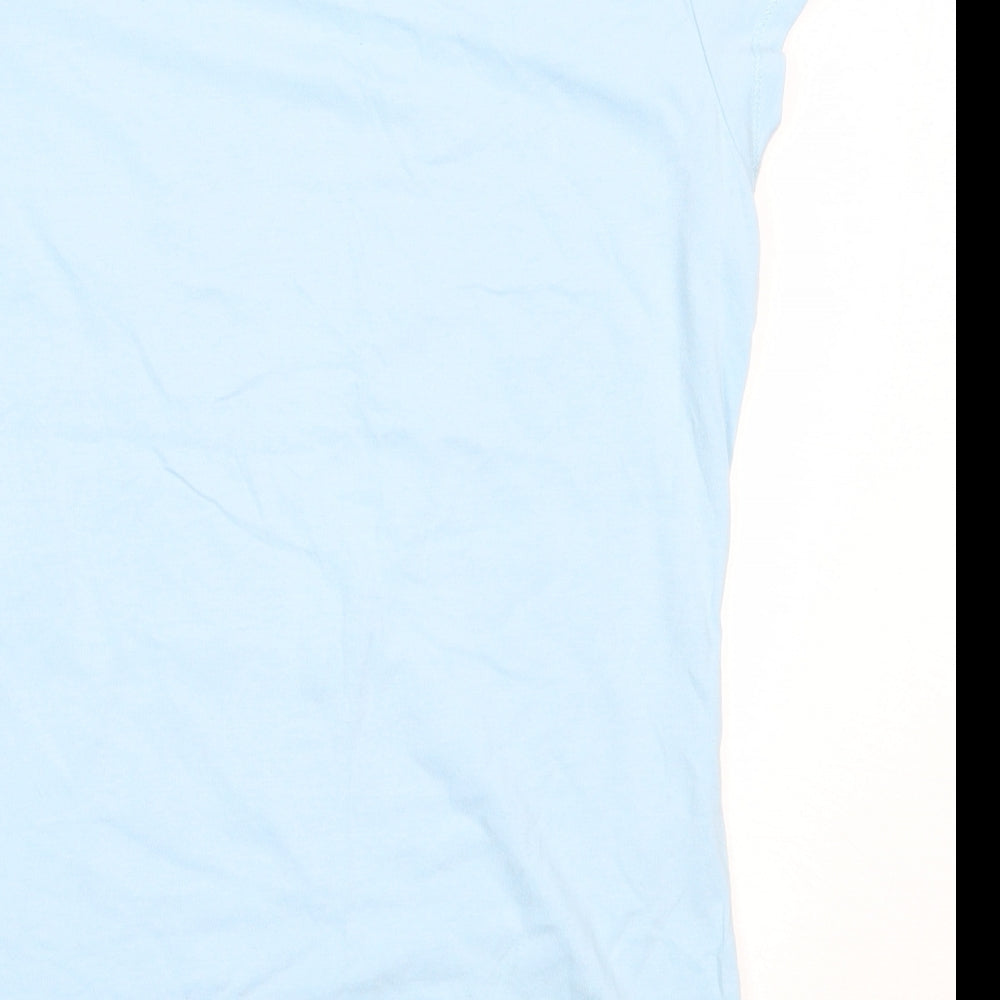 George Womens Blue  Cotton Basic T-Shirt Size 8 Round Neck