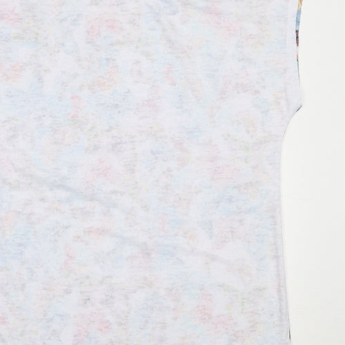 Dunnes Stores Womens White  Polyester Basic T-Shirt Size 10 Round Neck