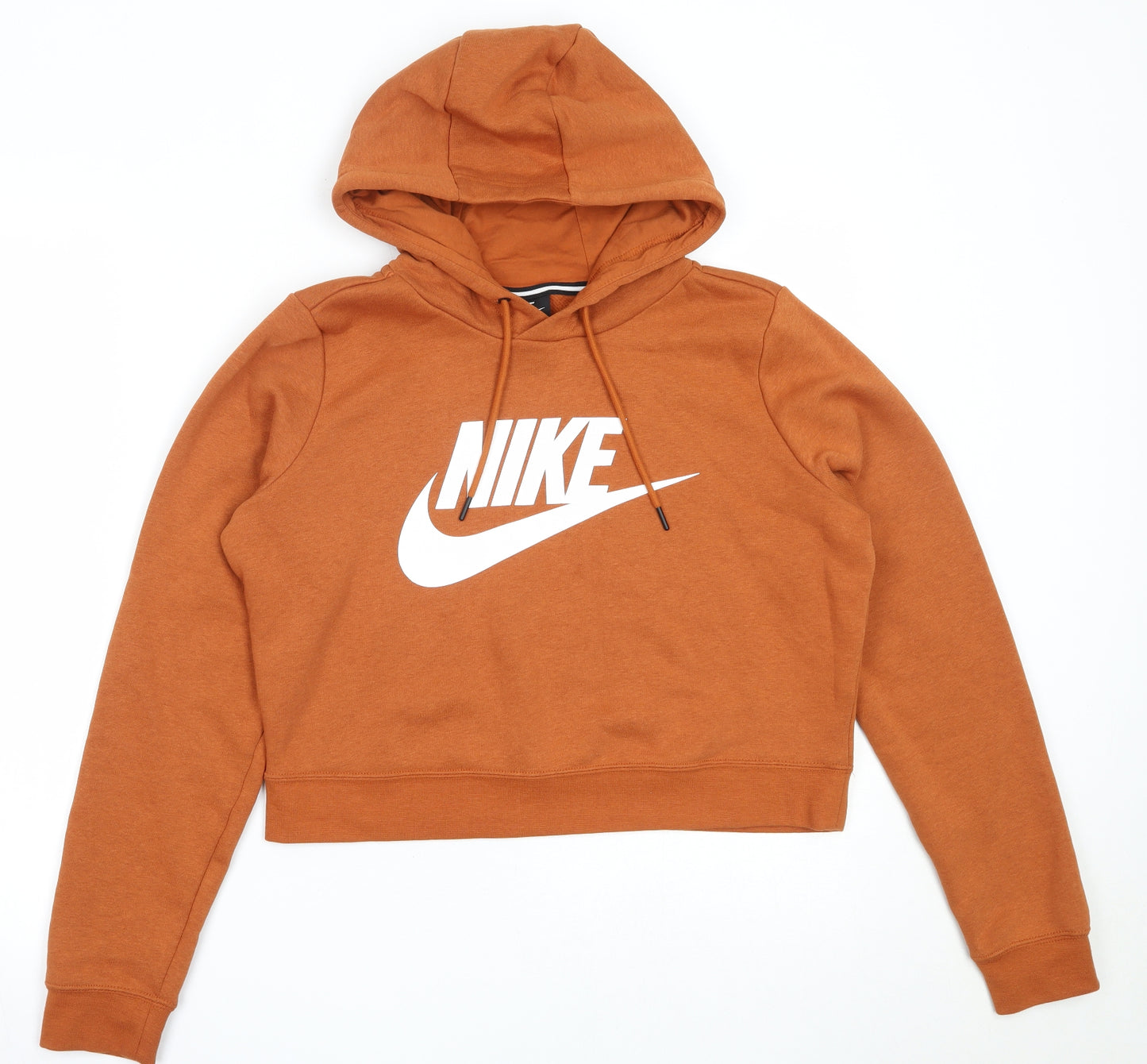 Nike Womens Brown  Cotton Pullover Hoodie Size M