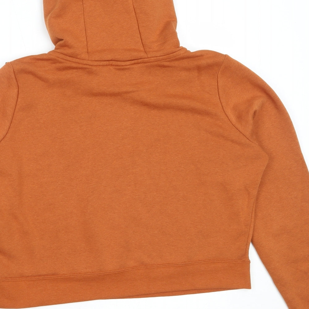 Nike Womens Brown  Cotton Pullover Hoodie Size M