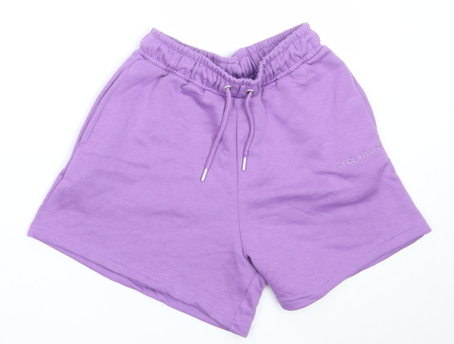 Boohoo Womens Purple  Polyester Sweat Shorts Size XS  Regular