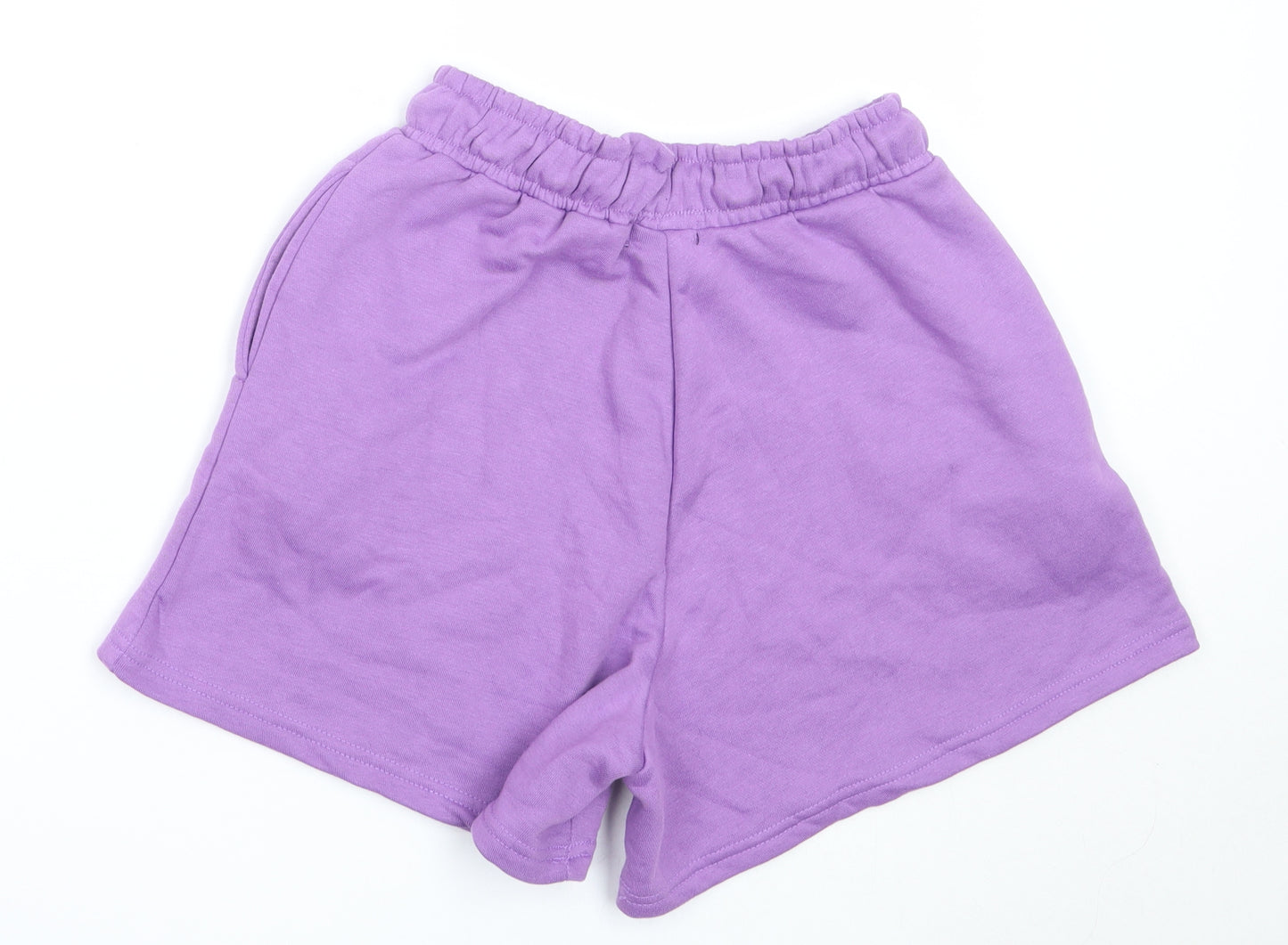 Boohoo Womens Purple  Polyester Sweat Shorts Size XS  Regular