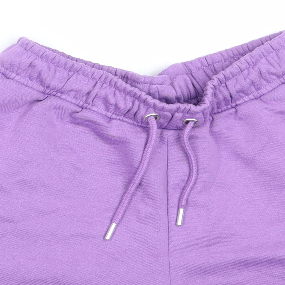 Boohoo Womens Purple  Polyester Sweat Shorts Size XS  Regular