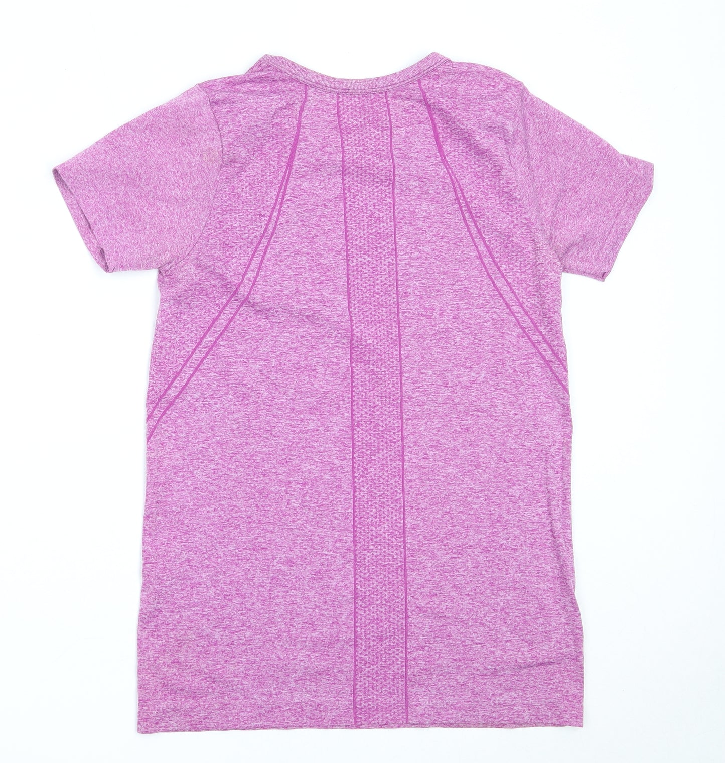 Dunnes Stores Womens Purple  Polyester Basic T-Shirt Size S Round Neck