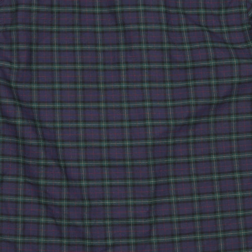 Dunnes Stores Mens Blue Check Polyester  Button-Up Size XL Collared