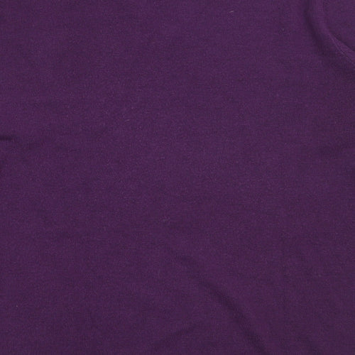 Morley Mens Purple V-Neck  Acrylic Pullover Jumper Size S