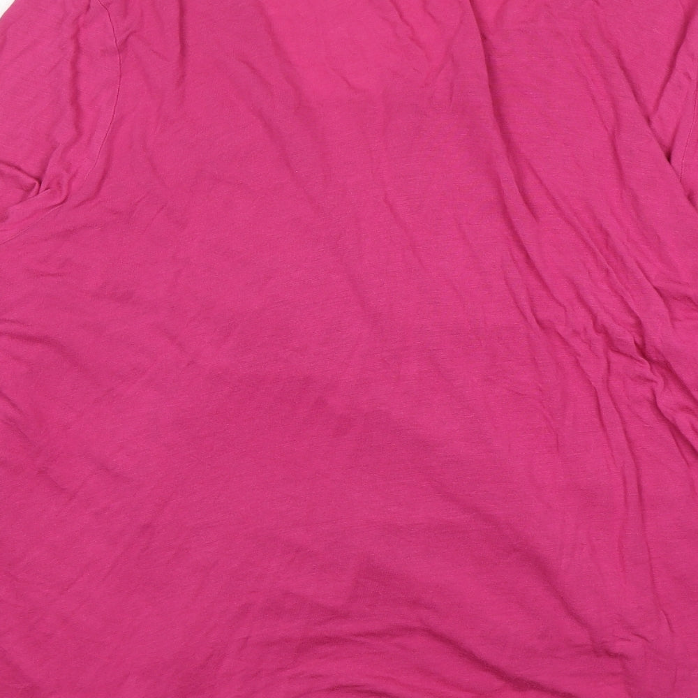 BeYou Womens Pink V-Neck  Viscose Cardigan Jumper Size 24