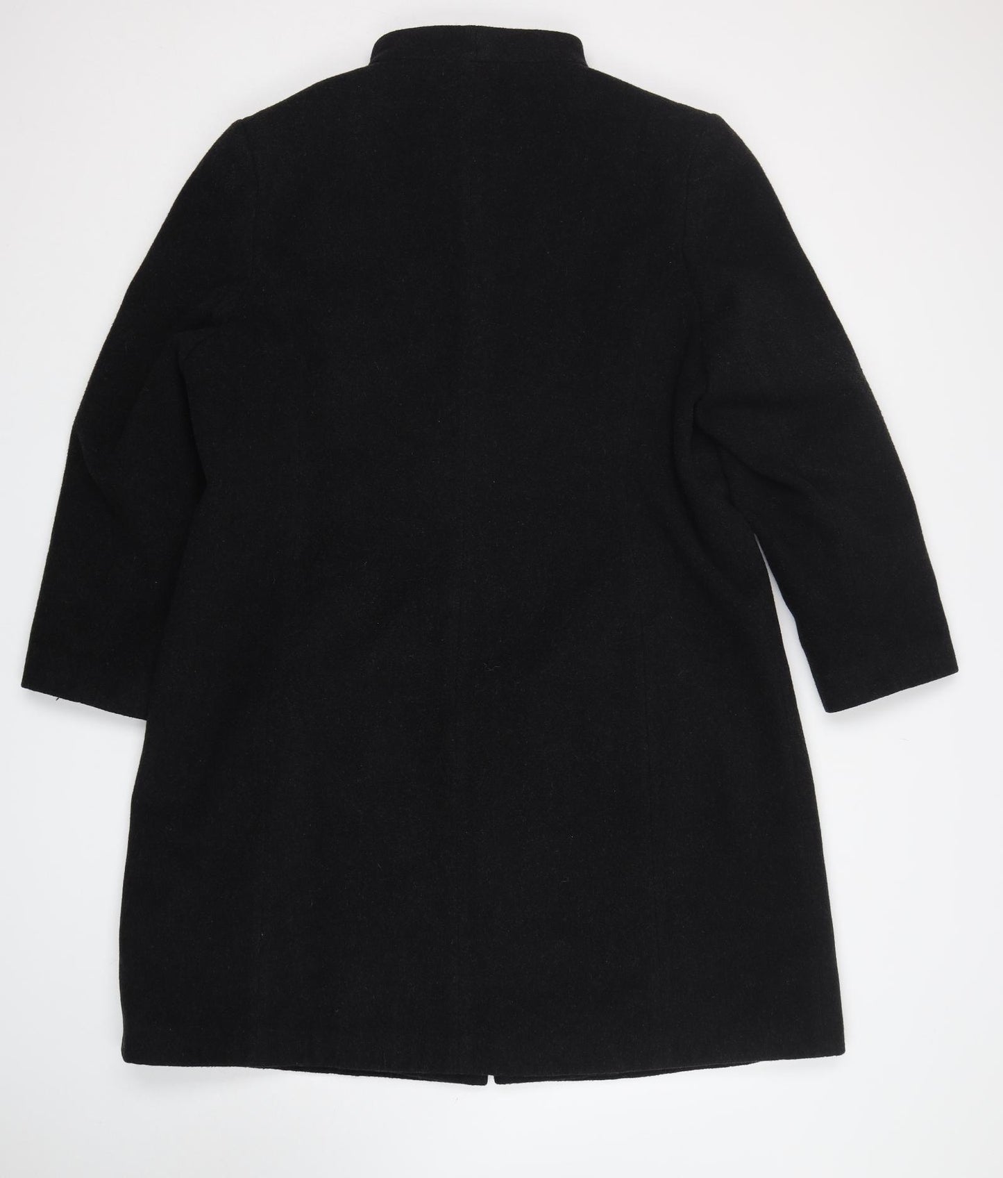 Essentials  Womens Black   Overcoat Coat Size 20