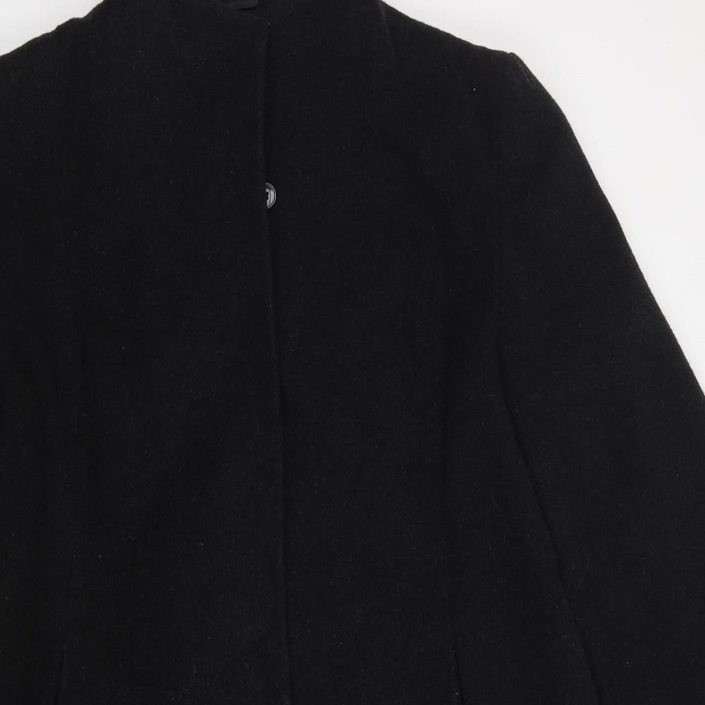 Essentials  Womens Black   Overcoat Coat Size 20
