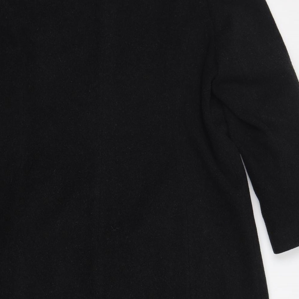 Essentials  Womens Black   Overcoat Coat Size 20