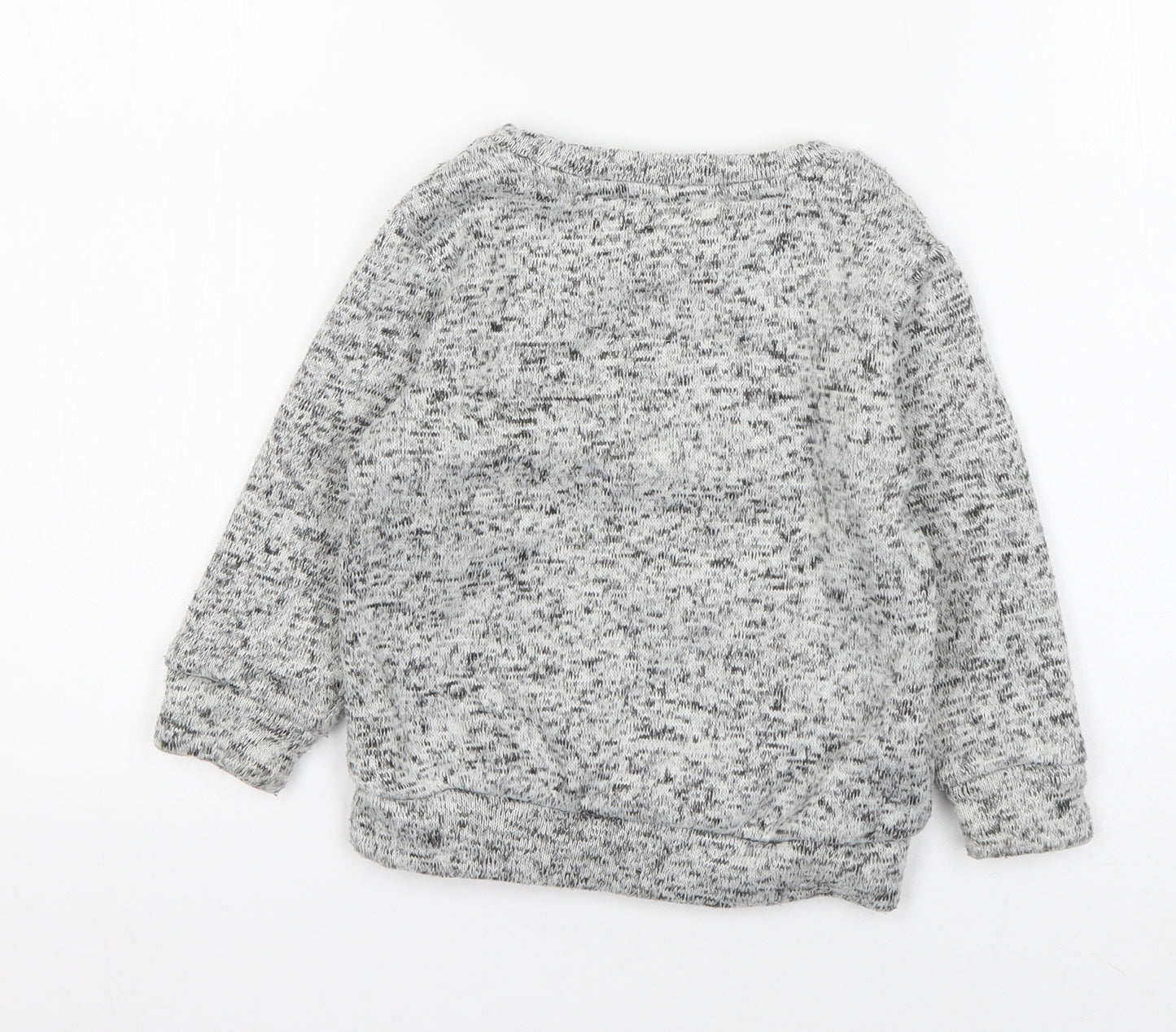 F&F Boys Grey  Polyester Pullover Sweatshirt Size 2-3 Years