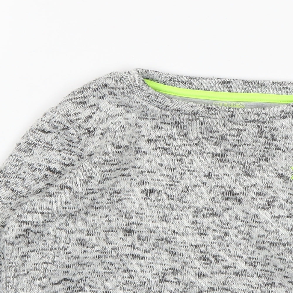 F&F Boys Grey  Polyester Pullover Sweatshirt Size 2-3 Years