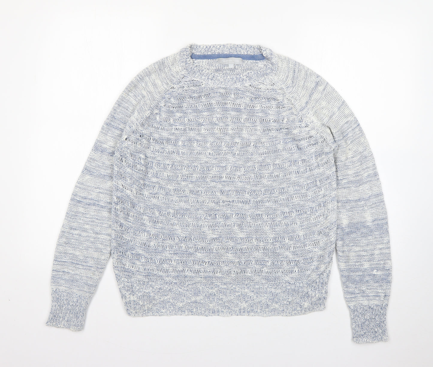 Red Herring  Womens Blue Round Neck  Cotton Pullover Jumper Size 12