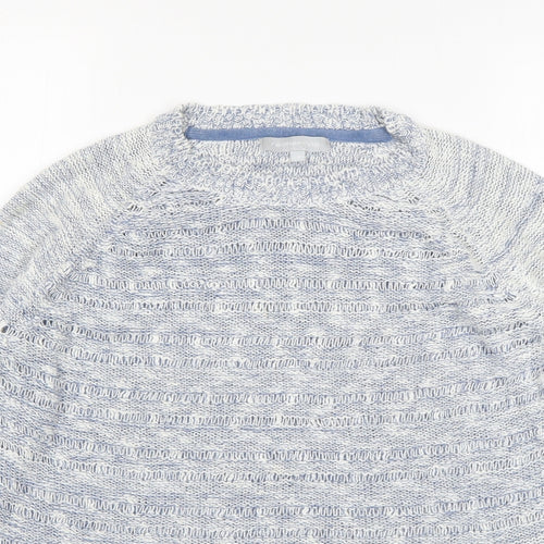 Red Herring  Womens Blue Round Neck  Cotton Pullover Jumper Size 12