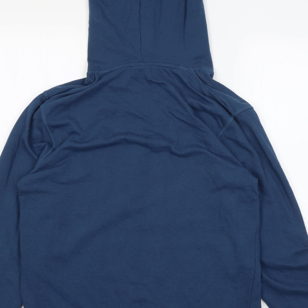 Jack & Jones  Mens Blue  Cotton Pullover Hoodie Size L