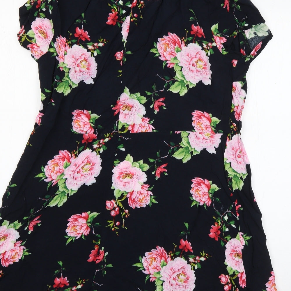 New Look Womens Multicoloured Floral Viscose A-Line  Size 16  V-Neck