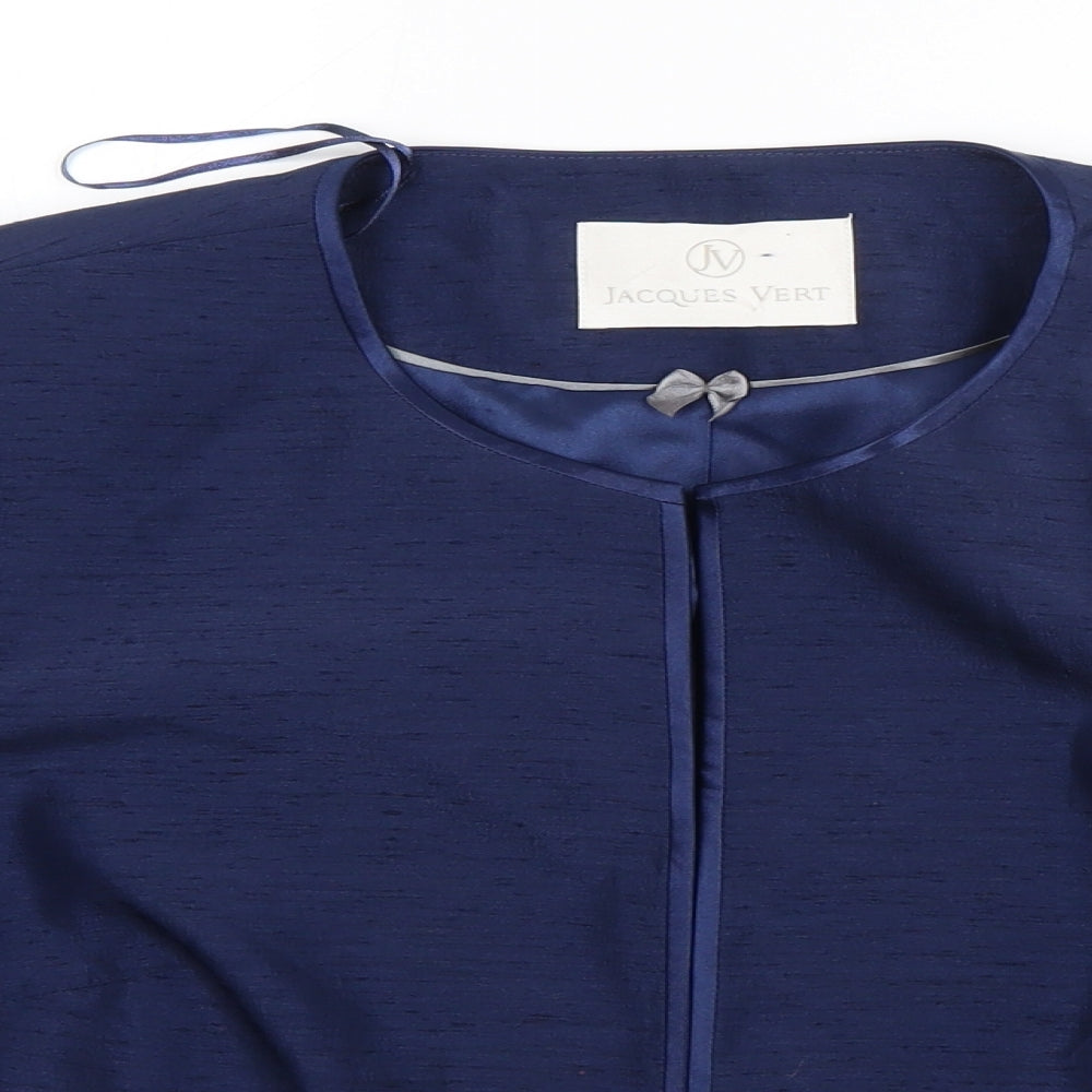 Jacques Vert Womens Blue  Polyester Jacket Blazer Size 16