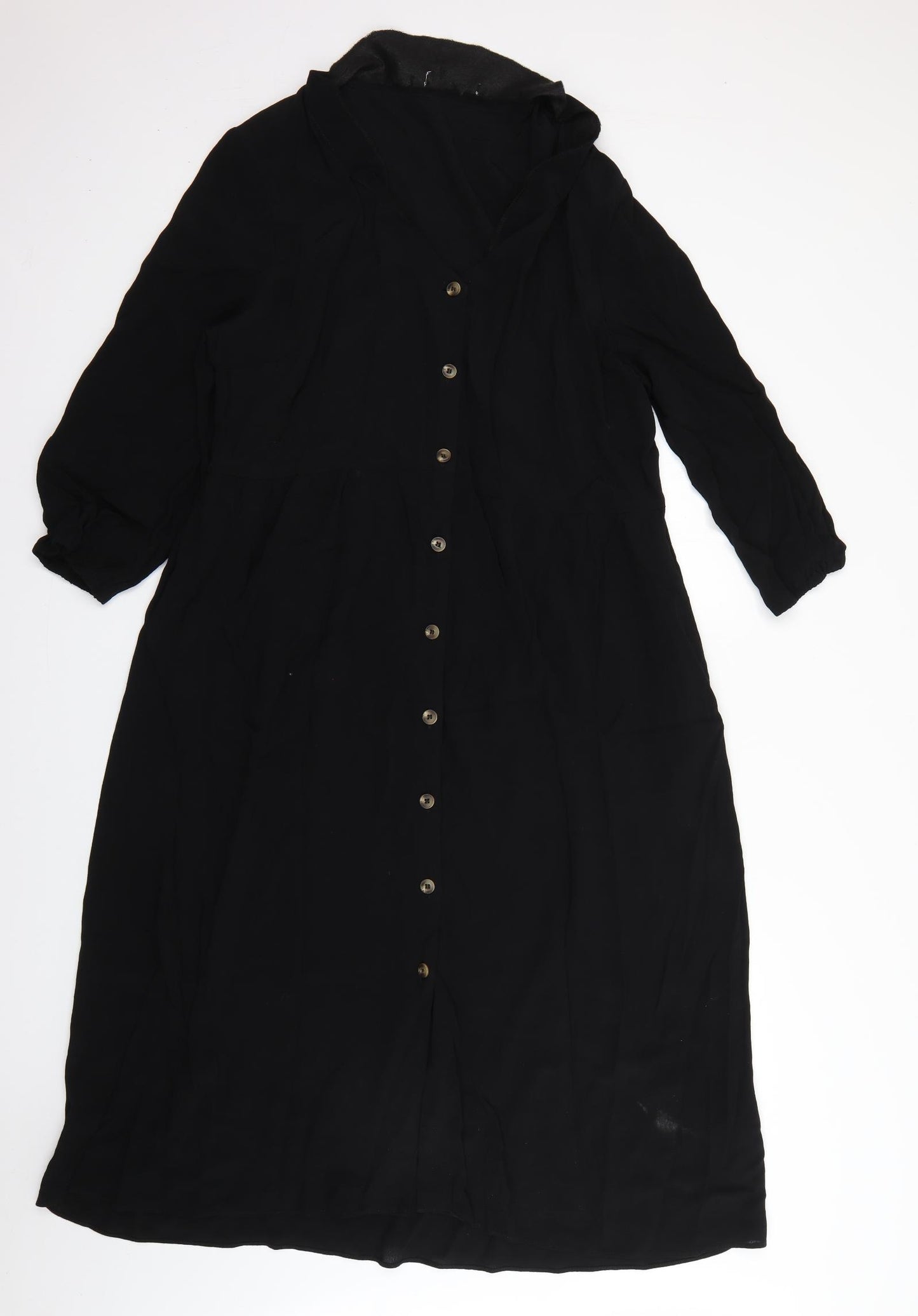 &et Womens Black  Viscose A-Line  Size 18  V-Neck