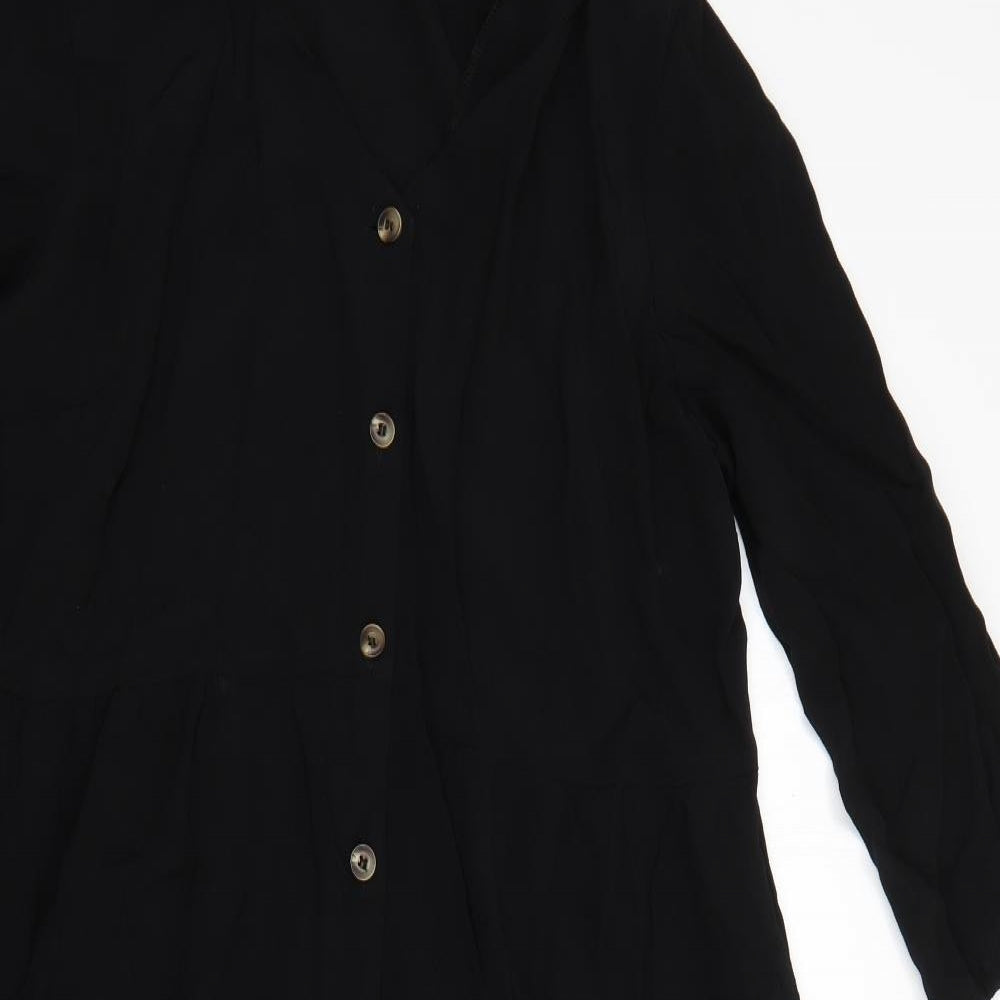 &et Womens Black  Viscose A-Line  Size 18  V-Neck