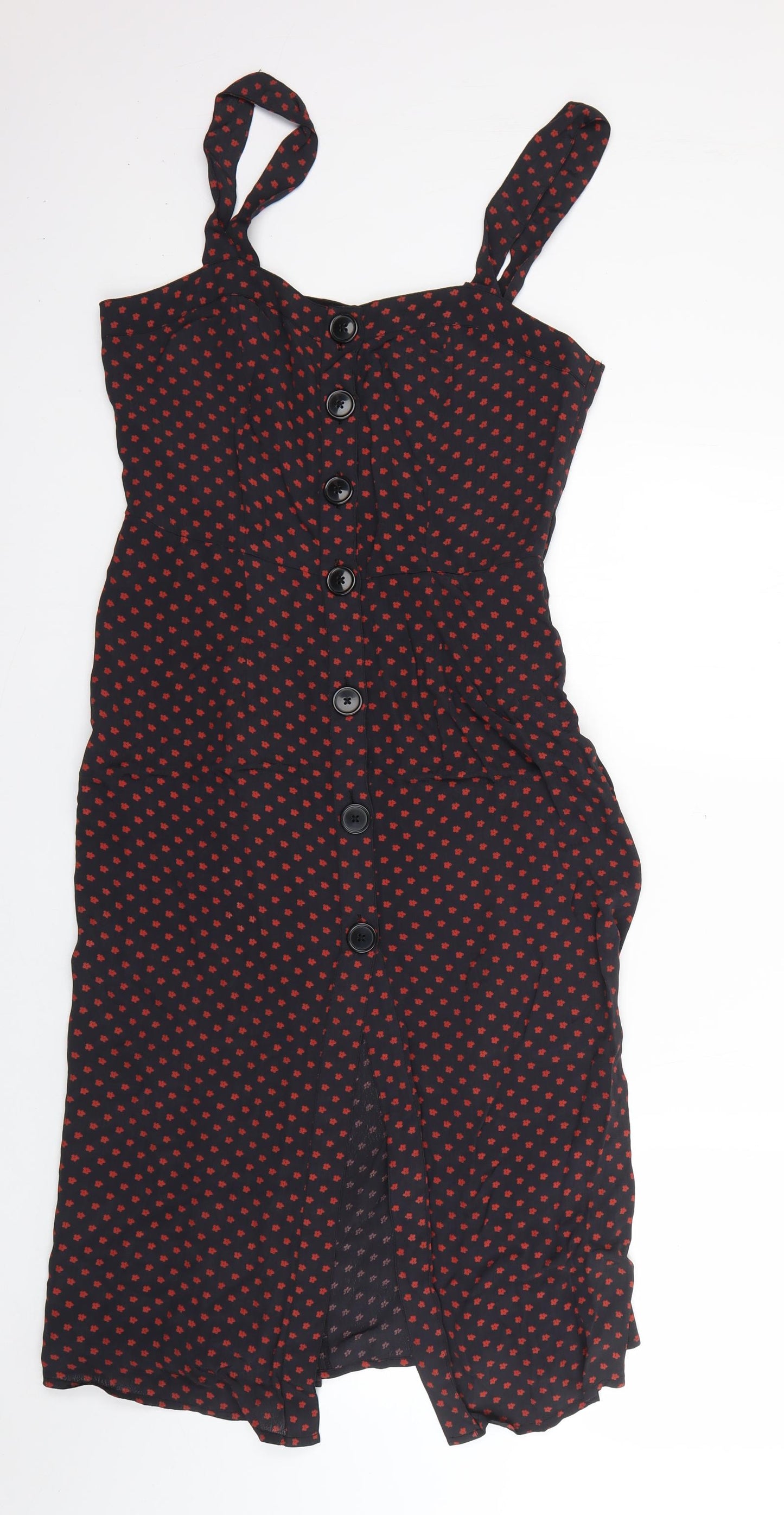 River Island  Womens Multicoloured Floral Viscose A-Line  Size 10  Square Neck