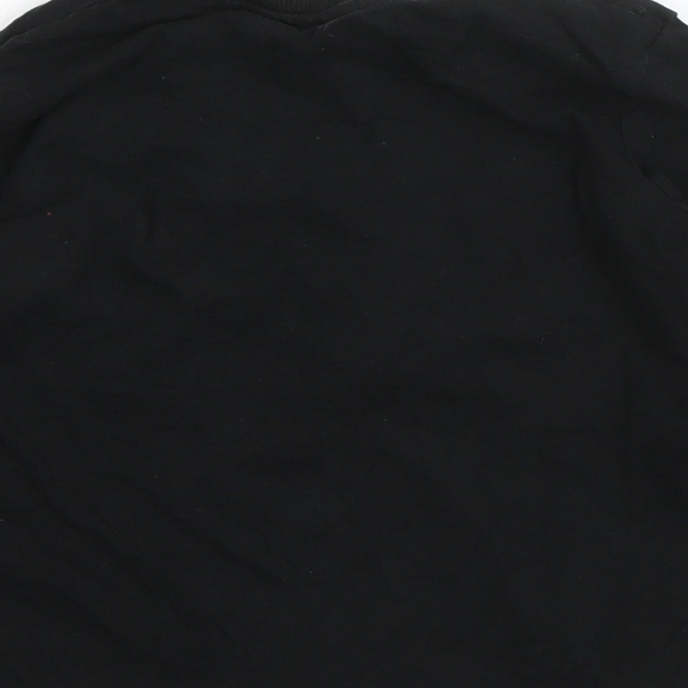 Batman Boys Black  Cotton Basic T-Shirt Size 4 Years Round Neck