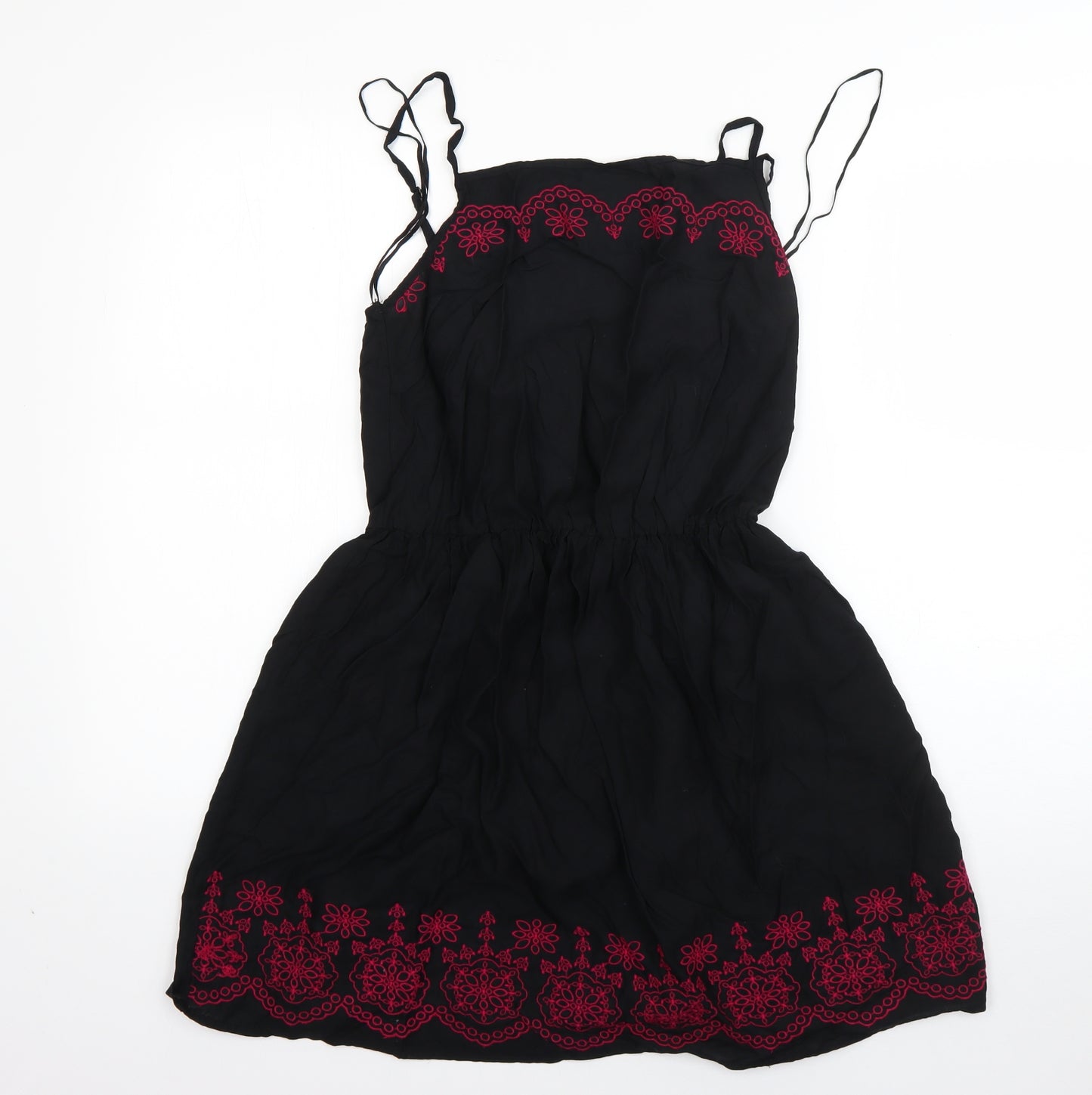 George Womens Black  Viscose Fit & Flare  Size 8  Square Neck
