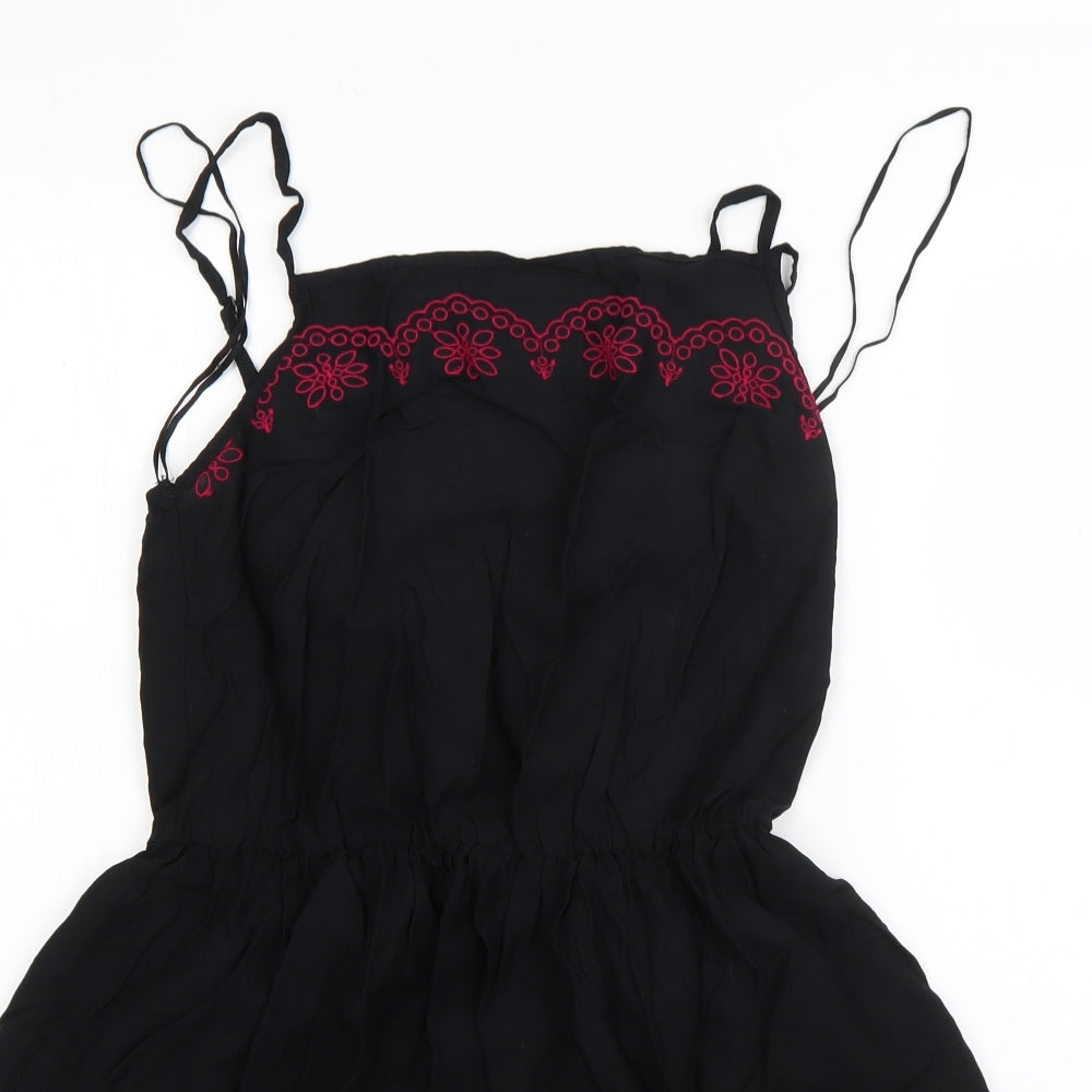 George Womens Black  Viscose Fit & Flare  Size 8  Square Neck