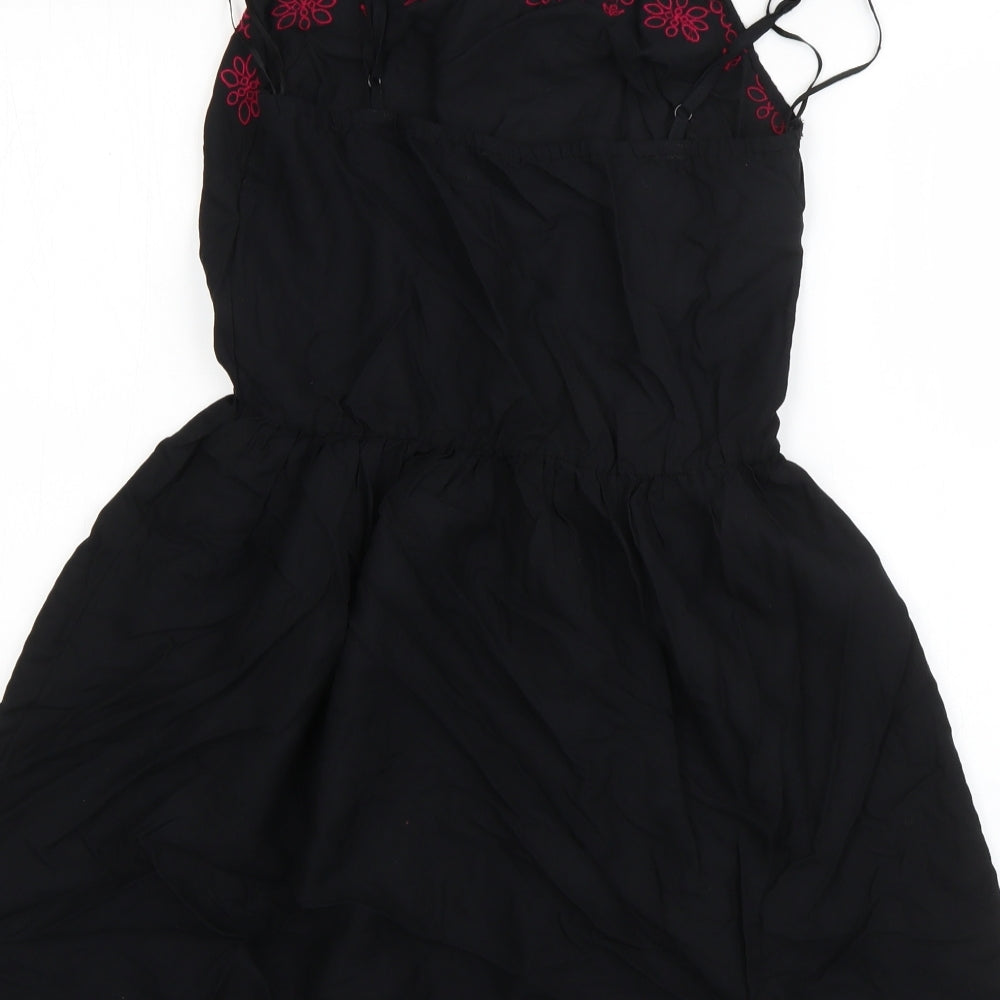 George Womens Black  Viscose Fit & Flare  Size 8  Square Neck