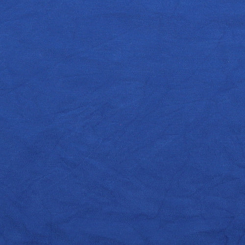 M&S Womens Blue V-Neck  Viscose Pullover Jumper Size 12