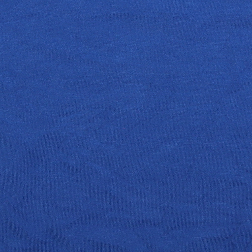 M&S Womens Blue V-Neck  Viscose Pullover Jumper Size 12