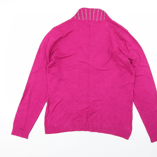 Casamia  Womens Pink V-Neck   Pullover Jumper Size S