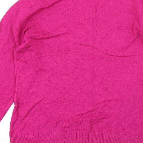 Casamia  Womens Pink V-Neck   Pullover Jumper Size S