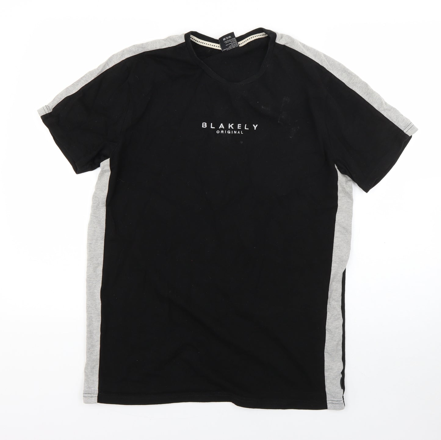 Blakely Mens Black  Cotton  T-Shirt Size M Round Neck
