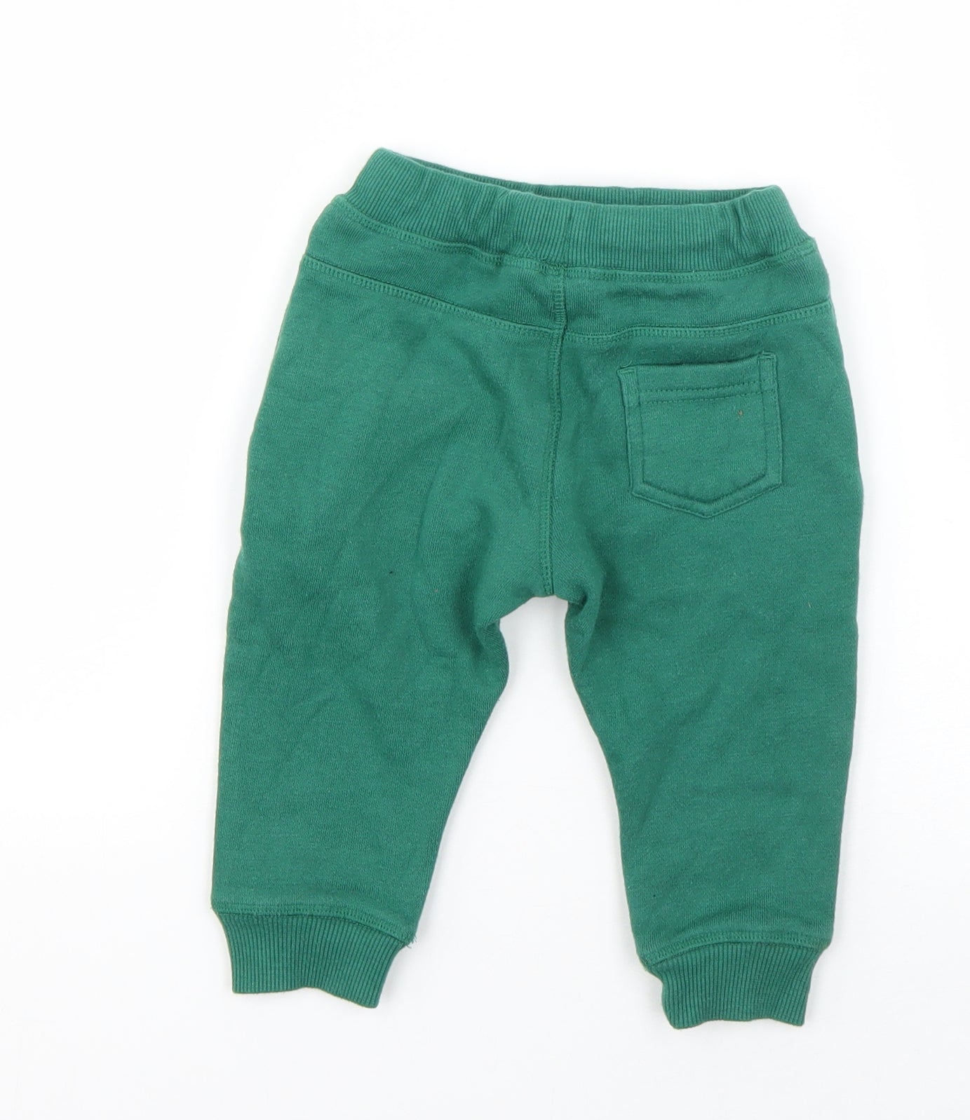 Very Boys Green  Cotton Sweatpants Trousers Size 12-18 Months