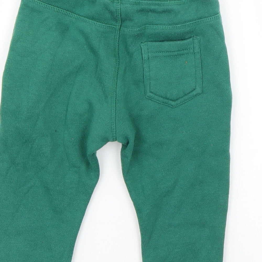 Very Boys Green  Cotton Sweatpants Trousers Size 12-18 Months