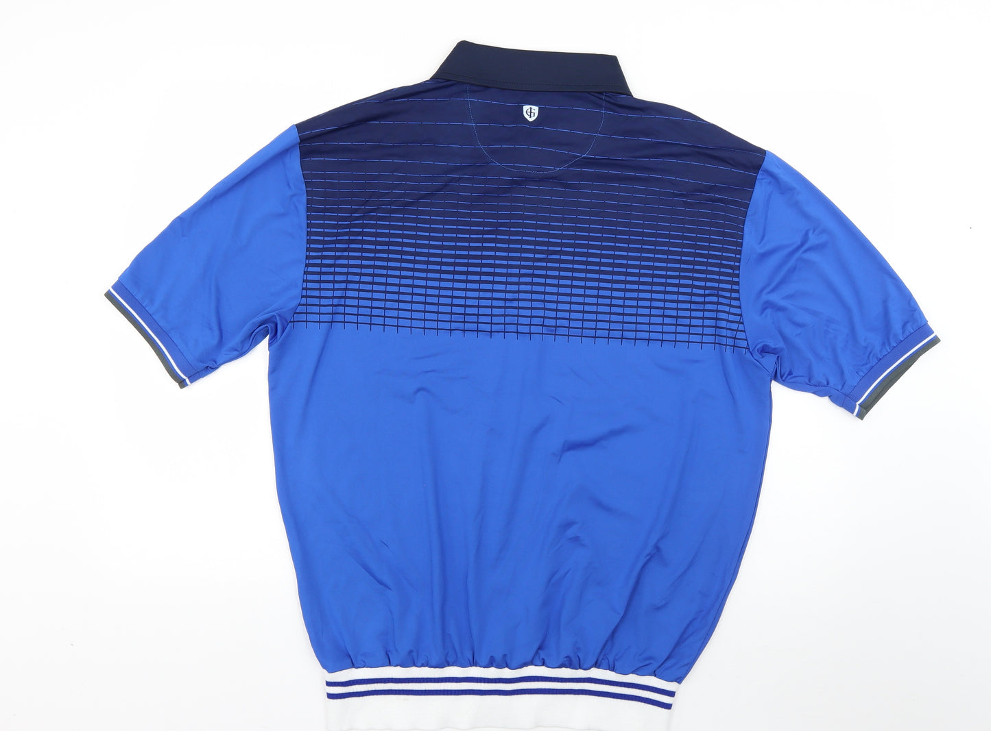 Island Green  Mens Blue Check   Polo Size XL Collared