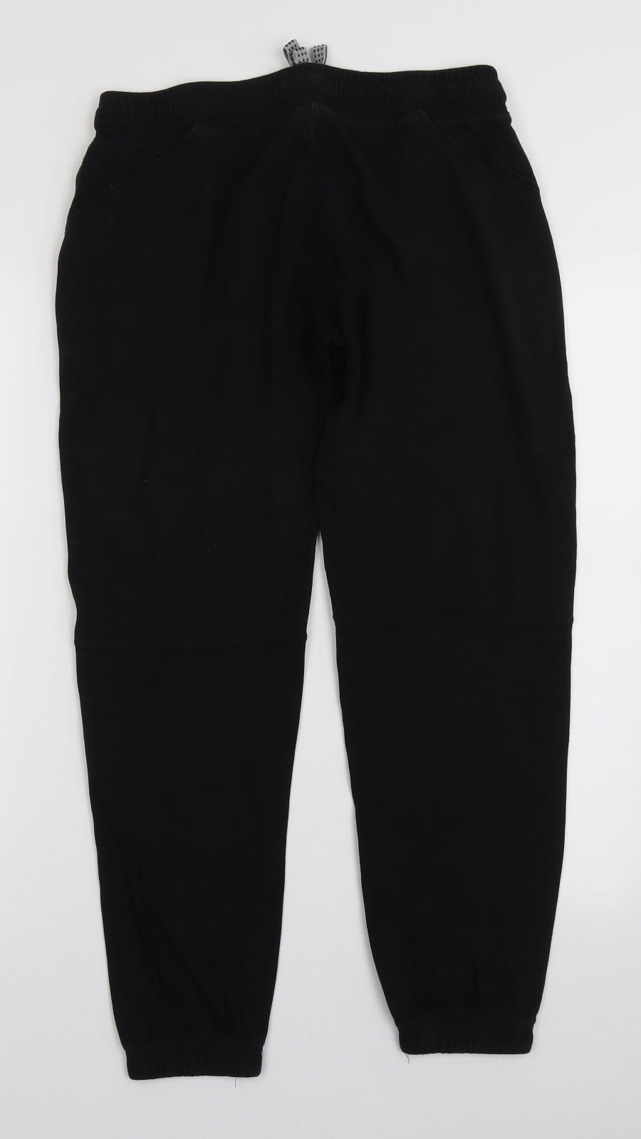 get fit Womens Black  Cotton Jogger Trousers Size S L28 in Regular Tie