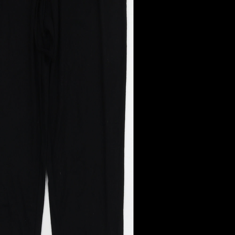 New Look Womens Black  Polyester  Pyjama Pants Size 10  Tie - J'adore